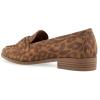 imageAerosoles Womens Ellis Loafer FlatLeopard Metallic Faux Suede