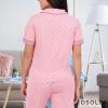 imageAerosoles Womens Notch Collar Cozy Pjs 2 Piece Cozy Comfy Lounge Soft Cotton Sleepwear Buttonup Pajama Set Polka Dot XLarge