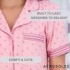 imageAerosoles Womens Notch Collar Cozy Pjs 2 Piece Cozy Comfy Lounge Soft Cotton Sleepwear Buttonup Pajama Set Polka Dot XLarge