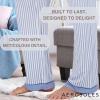 imageAerosoles Womens Notch Collar Cozy Pjs 2 Piece Cozy Comfy Lounge Soft Cotton Sleepwear Buttonup Pajama Set Skinny Stripe Large