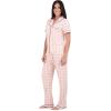 imageAerosoles Womens Notch Collar Cozy Pjs 2 Piece Cozy Comfy Soft Lounge Cotton Sleepwear Buttonup Pajama Set Small Buffalo Plaid Large