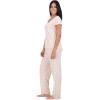 imageAerosoles Womens Printed Waffle Henley Cozy Pjs 2 Piece Cozy Comfy Soft Lounge Cotton Sleepwear Buttonup Pajama Set Diamond Dots Large