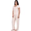 imageAerosoles Womens Printed Waffle Henley Cozy Pjs 2 Piece Cozy Comfy Soft Lounge Cotton Sleepwear Buttonup Pajama Set Diamond Dots Large