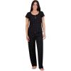 imageAerosoles Womens Printed Waffle Henley Cozy Pjs 2 Piece Cozy Comfy Soft Lounge Cotton Buttonup Sleepwear Pajama Set Diamond Dots Large