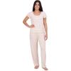 imageAerosoles Womens Printed Waffle Henley Cozy Pjs 2 Piece Cozy Comfy Soft Lounge Cotton Sleepwear Buttonup Pajama Set Diamond Dots Large