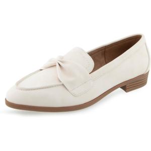 imageAerosoles Womens Ellis Loafer FlatEggnog Faux Nubuck