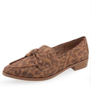 imageAerosoles Womens Ellis Loafer FlatLeopard Metallic Faux Suede