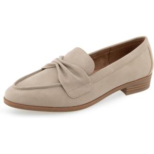 imageAerosoles Womens Ellis Loafer FlatPale Khaki Faux Nubuck