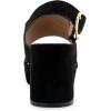 imageAEROSOLES Womens Camera Platform Heeled Sandal Black Suede 85 Wide