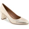 imageAerosoles Womens Betsy PumpGold Metallic Textured Faux Leather