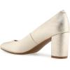 imageAerosoles Womens Betsy PumpGold Metallic Textured Faux Leather