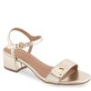 imageAerosoles Womens Cairo Heeled SandalGold Metallic Faux Leather