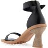 imageAerosoles Womens Calico Heeled SandalBlack Leather