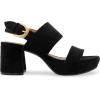 imageAerosoles Womens Camilia Heeled SandalBlack Faux Suede