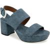imageAerosoles Womens Camilia Heeled SandalBlue Jean Denim Textured Faux Leather