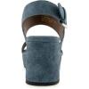 imageAerosoles Womens Camilia Heeled SandalBlue Jean Denim Textured Faux Leather