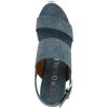 imageAerosoles Womens Camilia Heeled SandalBlue Jean Denim Textured Faux Leather