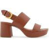imageAerosoles Womens Camilia Heeled SandalCognac Faux Leather