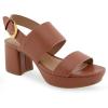 imageAerosoles Womens Camilia Heeled SandalCognac Faux Leather