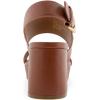 imageAerosoles Womens Camilia Heeled SandalCognac Faux Leather