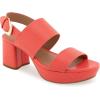 imageAerosoles Womens Camilia Heeled SandalCoral Lizard Embossed Faux Leather