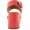 imageAerosoles Womens Camilia Heeled SandalCoral Lizard Embossed Faux Leather