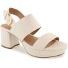 imageAerosoles Womens Camilia Heeled SandalEggnog Faux Leather