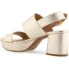 imageAerosoles Womens Camilia Heeled SandalGold Metallic Textured Faux Leather