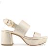 imageAerosoles Womens Camilia Heeled SandalGold Metallic Textured Faux Leather