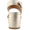 imageAerosoles Womens Camilia Heeled SandalGold Metallic Textured Faux Leather