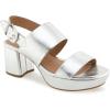 imageAerosoles Womens Camilia Heeled SandalSilver Metal Faux Leather
