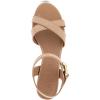 imageAerosoles Womens Cinzia Heeled SandalBeige Bisque Patent Faux Leather