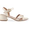 imageAerosoles Womens Cinzia Heeled SandalGold Metallic Textured Faux Leather