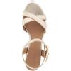 imageAerosoles Womens Cinzia Heeled SandalGold Metallic Textured Faux Leather