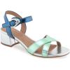 imageAerosoles Womens Cinzia Heeled SandalMermaid Metallic Combination Faux Leather