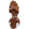 imageAerosoles Womens Cinzia Heeled SandalTan Faux Leather