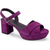 imageAerosoles Womens Cosmos Heeled SandalsDark Purple Suede