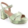 imageAerosoles Womens Cosmos Heeled SandalsGleam Snake Print Leather