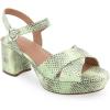 imageAerosoles Womens Cosmos Heeled SandalsGleam Snake Print Leather