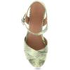 imageAerosoles Womens Cosmos Heeled SandalsGleam Snake Print Leather