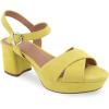 imageAerosoles Womens Cosmos Heeled SandalsGreen Sheen Suede