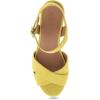 imageAerosoles Womens Cosmos Heeled SandalsGreen Sheen Suede