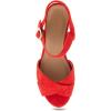imageAerosoles Womens Cosmos Heeled SandalsRed Suede