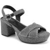 imageAerosoles Womens Cosmos Heeled SandalsSilver Metallic
