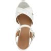 imageAerosoles Womens Cosmos Heeled SandalsSilver Metallic Textured Faux Leather