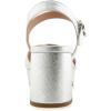 imageAerosoles Womens Cosmos Heeled SandalsSilver Metallic Textured Faux Leather