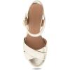 imageAerosoles Womens Cosmos Heeled SandalsSoft Gold Leather