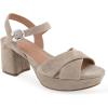 imageAerosoles Womens Cosmos Heeled SandalsTrench Coat Suede