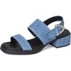 imageAerosoles Womens Dantay Heeled SandalBlue Jean Denim Suede