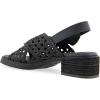 imageAerosoles Womens Demi Heeled SandalBlack CrochetBlack Faux Leather